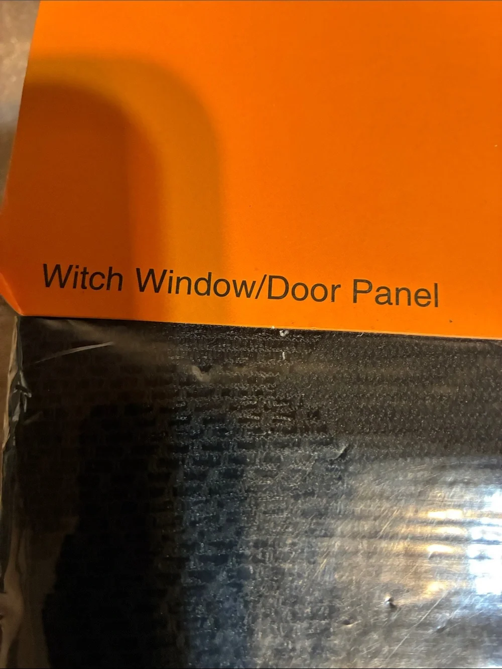 Halloween Black Witch and Bats Window Panel Curtain - Home Accents NWT